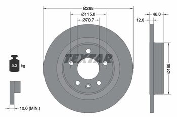 KIT 2 PÇs DISCO FREIO CHEVROLET EQUINOX 2.0 LT 2017 2020 46