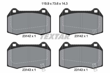 PASTILHA FREIO NISSAN 300 3.0 DIANT 2006 EM DIANTE 119,8X73,6X15