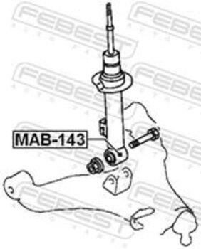 BUCHA AMORTECEDOR MITSUBISHI L200 TRITON (KA_T, KB_T) 3.2 DI-D Triton 4WD (KB8T) 2007 2012