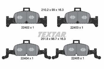 PASTILHA FREIO AUDI A4 B9 (8W2, 8WC) 2.0 TFSI Ambiente Attraction Launch Edition EIXO DIANTEIRO 2016 2022 16,3