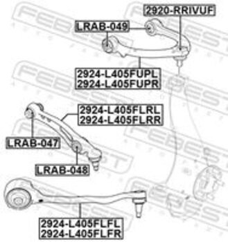 BRACO DE SUSPENSAO LAND ROVER RANGE ROVER IV (L405) 3.0 TDV6 4x4 EIXO INFERIOR FRONTAL DIREITA 2013 2021