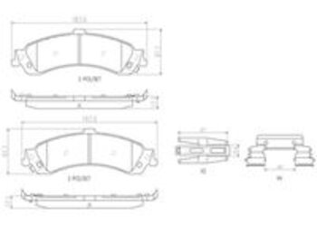 PASTILHA FREIO CADILLAC ESCALADE 6.2 EIXO TRASEIRO 2006 2013 184X17X61