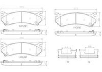 PASTILHA FREIO HUMMER HUMMER H2 6.0 AWD EIXO DIANTEIRO 2004 2007 178X19X59