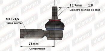 TERMINAL DIRECAO MITSUBISHI ECLIPSE CROSS (GK_, GL_) 1.5 T-Mivec (GK1W) EIXO DIANTEIRO LADO DIREITO , EXTERIOR 2018 EM DIANTE 79