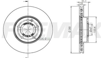 KIT 2 PÇs DISCO FREIO MERCEDES-BENZ A-CLASS (W176) A 200 Turbo Urban Style (176.043) 2013 2015 51