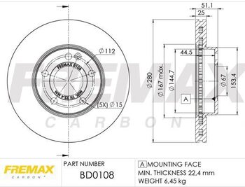 KIT 2 PÇs DISCO FREIO MERCEDES-BENZ A-CLASS (W176) A 200 Turbo Urban Style (176.043) 2013 2015 51