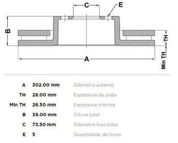 DISCO FREIO JEEP CHEROKEE (KK) 3.7 V6 4x4 2007 2010 39