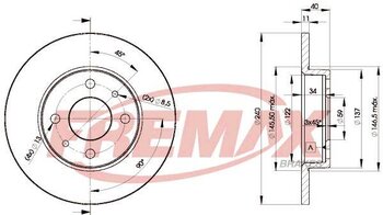 DISCO FREIO FIAT COUPE (175_) 2.0 16V EIXO TRASEIRO 1994 1996 40