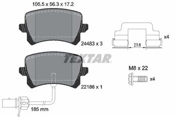 AUDI Q3 (8UB, 8UG) TFSI 2.5 quattro EIXO TRASEIRO 2014 2018 105,6X56,3X17,2