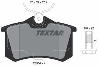 PASTILHA FREIO AUDI A3 Sportback (8PA) 2.0 TFSI EIXO TRASEIRO 2008 2014 87X53X17,2