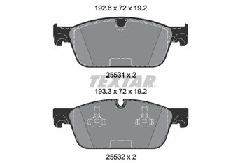 PASTILHA FREIO MERCEDES-BENZ M-CLASS (W166) ML 350 4-matic (166.057) EIXO DIANTEIRO 2011 2015 72X19,2