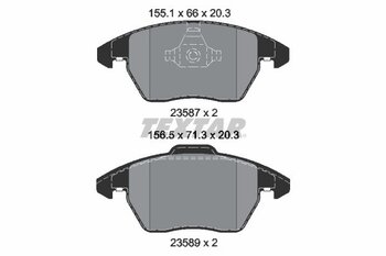 PASTILHA FREIO VW JETTA VI (162, 163, AV3, AV2) 2.0 Confortline, Trendline Flex EIXO DIANTEIRO 2010 2016 20,3