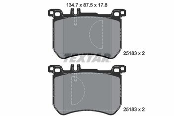 PASTILHA FREIO MERCEDES-BENZ SL (R231) 400 (231.465) EIXO DIANTEIRO 2014 2016 134,7X87,5X17,8