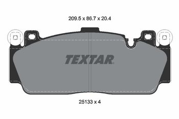 PASTILHA FREIO BMW 5 (F10) M5 EIXO DIANTEIRO 2011 2015 209,5X86,7X20,4