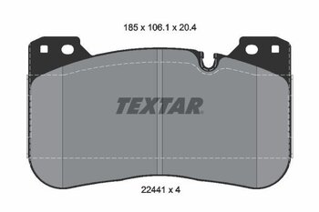 PASTILHA FREIO BMW 5 (G30, F90) M5 EIXO DIANTEIRO 2019 2023 106,1X184,7X20,4