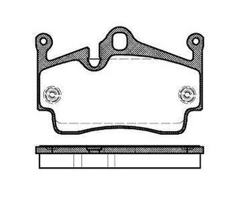 PASTILHA FREIO PORSCHE BOXSTER (981) 2.7 EIXO TRASEIRO 2012 2016 114,2X73X15,3