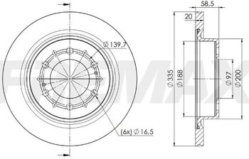 KIT 2 PCs DISCO FREIO TOYOTA TUNDRA Crew Cab Pickup (KA7_) 3.4 Hybrid 4x4 (VXKH75, VXKH76) 2021 EM DIANTE