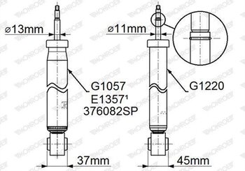 AMORTECEDOR SUSP. AUDI A3 (8V1, 8VK) 1.8 TFSI DIANT 2012 2014