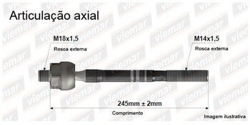 ARTICULACAO AXIAL BMW 1 (E81) 118 I 323 i 2007 2012 246