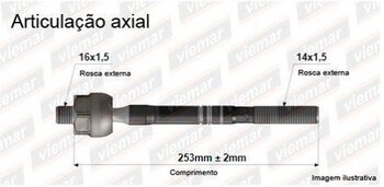 ARTICULACAO AXIAL BMW 1 (F20) 118 i EIXO DIANTEIRO DE AMBOS OS LADOS 2011 2015 252,5