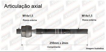 ARTICULACAO AXIAL CHRYSLER GRAND CARAVAN 3.3 DIANT 2004 2007