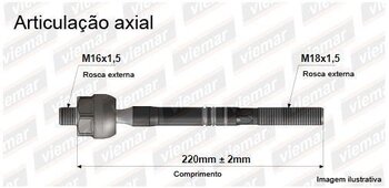 ARTICULACAO AXIAL DODGE DURANGO (WD) 3.6 Crew DIANT 2011 2015