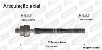 ARTICULACAO AXIAL LAND ROVER DISCOVERY III (L319) 4.4 4x4 DIANT 2004 2009