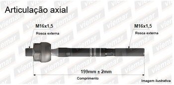 ARTICULACAO AXIAL HYUNDAI SANTA FÉ II (CM) 2.7 4x4 EIXO DIANTEIRO DE AMBOS OS LADOS 2006 2010 193