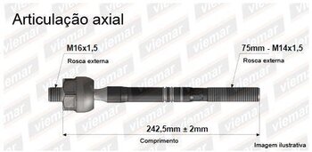 ARTICULACAO AXIAL MERCEDES-BENZ C-CLASS (W203) C 200 Kompressor (203.042) EIXO DIANTEIRO LADO DIREITO 2002 2007 240