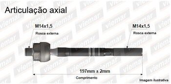 ARTICULACAO AXIAL MINI (R56) Cooper S DIANT 2007 EM DIANTE