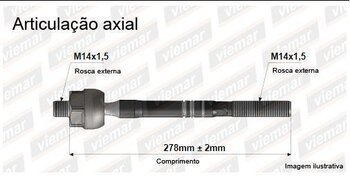 ARTICULACAO AXIAL PEUGEOT 3008 I Monovolume (0U_) 1.6 THP EIXO DIANTEIRO DE AMBOS OS LADOS 2010 2014 272