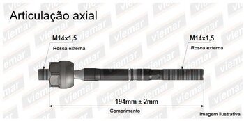 ARTICULACAO AXIAL RENAULT SANDERO/STEPWAY II (B8_) 1.6 Dynamique, EasyR, Expression, Rip Curl,... EIXO DIANTEIRO DE AMBOS OS LADOS 2014 2018