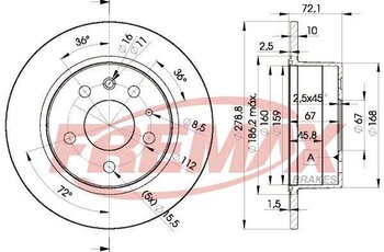 DISCO FREIO MERCEDES-BENZ S-CLASS (W126) S 500 (126.036) TRAS 1985 1991 28X28X12