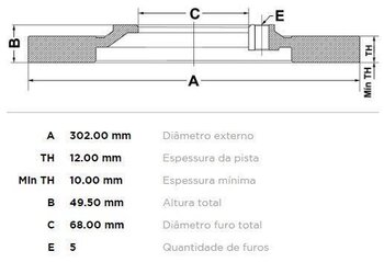 KIT 2 PÇs DISCO FREIO AUDI 100 (44, 44Q, C3) 2.0 TFSI TRAS 2005 2011 31X31X12