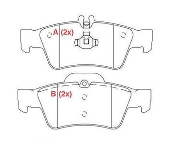 PASTILHA FREIO MERCEDES-BENZ 100 Caixa (631) 350 TRAS 2006 2012 141,5X140,5X59,6X57,4