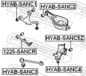 BRACO TENSOR KIA SORENTO I (JC) 3.5 V6 4WD EIXO TRASEIRO 2003 2009