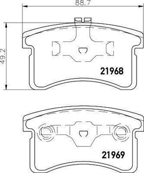 PASTILHA FREIO DAIHATSU CUORE IV (L501) 0.8 EIXO DIANTEIRO LADO DIREITO 1995 1997 49X14