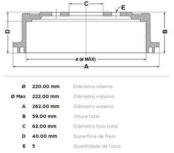 KIT 2 PÇs TAMBOR FREIO SUZUKI SX4 MONOCAB (EY, GY) 2.0 4x4 (YB41S) 2006 2015 28x28x12