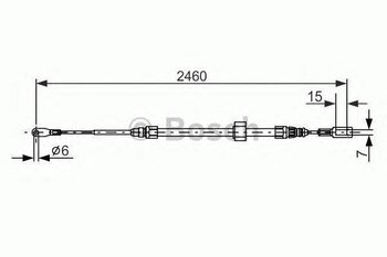 CABO FREIO MERCEDES-BENZ SPRINTER 3-t Caminhão de plataforma/chassis (B903) 311 CDI (903.611, 903.612, 903.613, 903.621, 903.6 À FRENTE 2001 2012 2460