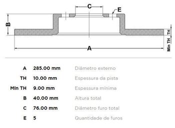 KIT 2 PÇs DISCO FREIO JAC J5 1.5 16V TRAS 2012 2016 29X29X12