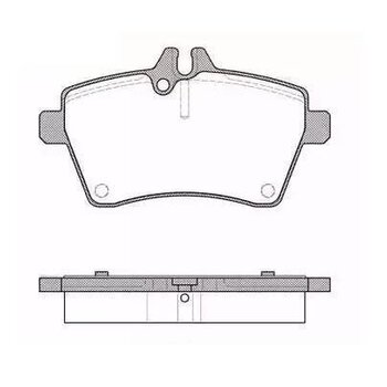 PASTILHA FREIO MERCEDES-BENZ 100 Caixa (631) B 150 (245.231) DIANT 2005 2011 116,7X64,0X18,8