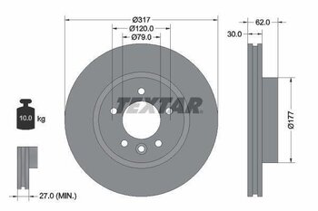 DISCO FREIO LAND ROVER DISCOVERY III (L319) 4.0 4x4 EIXO DIANTEIRO 2004 2009 62