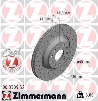 DISCO FREIO VW PASSAT B6 (3C2) 2.0 FSI Confortline EIXO TRASEIRO 2005 2010 49