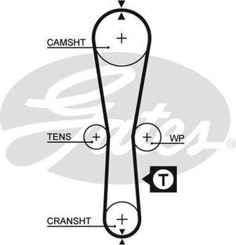 CORREIA DENTADA RENAULT TWINGO I (C06_) 1.2 (C066, C068) 1996 1999 20X25X6