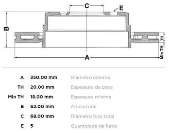 KIT 2 PÇs DISCO FREIO NISSAN 370Z Coupé (Z34) 3.7 V6 VVEL 2009 2014 36X36X12