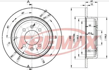 KIT 2 PÇs DISCO FREIO PEUGEOT 406 Familiale (8E/F) 2.0 16V TRAS AMBOS 1999 2004 30X30X12