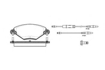 PASTILHA FREIO CITROËN C5 II (RC_) 2.0 Exclusive 16V (RCRFJB, RCRFJC) EIXO DIANTEIRO 2004 2008 148,9X59X17,8