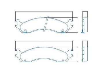 PASTILHA FREIO DODGE 1800 5.2 FlexFuel 1999 2003 220X56,6X18,7