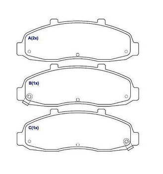 PASTILHA FREIO FORD USA F-150 4.2 DIANT 1997 2001