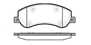 PASTILHA FREIO FORD BELINA / SCALA Combi 2.4 TDCi DIANT 2006 EM DIANTE 164,8X66,8X18,8